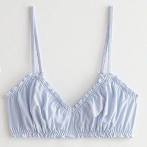& Other Stories Ruffle Trim Bikini Set in Light Blue